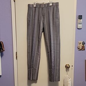 Banana Republic Gray Striped Pants